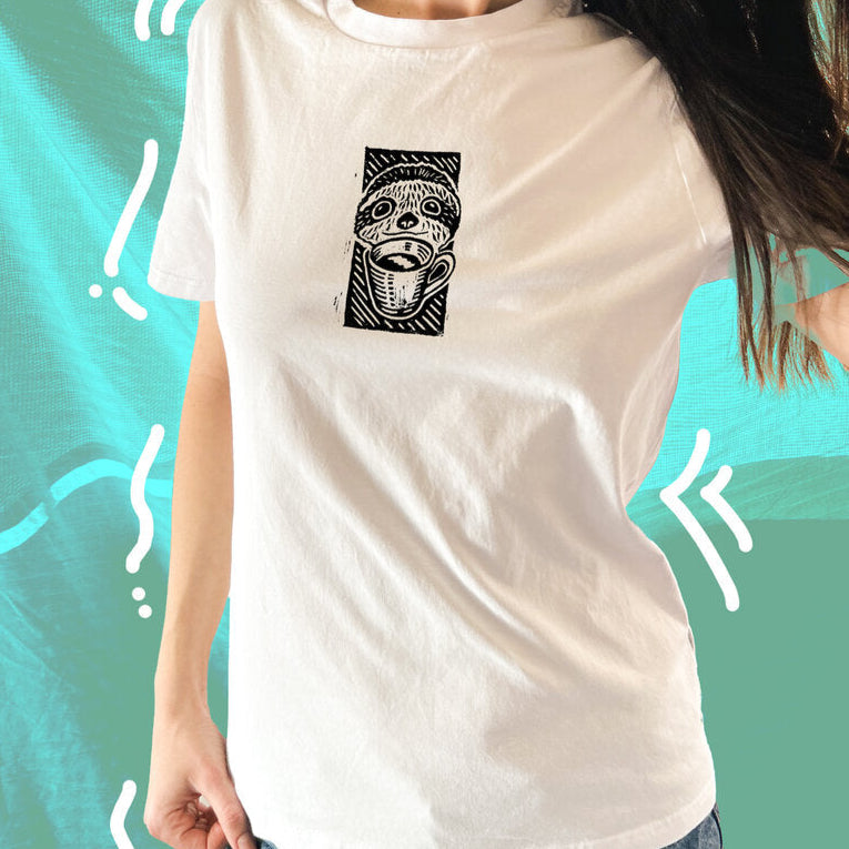 Ленивец с кафе | Regular Fit тениска