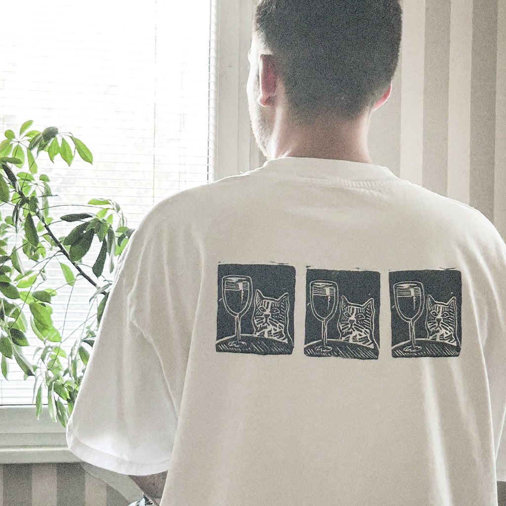 Три котки, три вино | Oversize Fit тениска